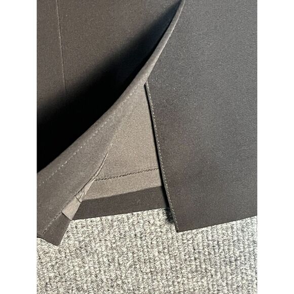 Ann Taylor Petite Mini Pencil Skirt High Waisted Slit Pleated Black Womens Sz 8P - Picture 10 of 12